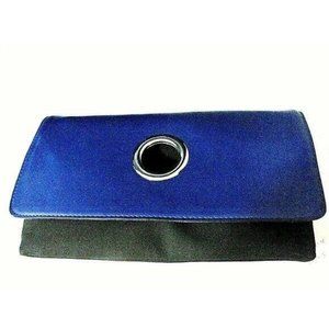 Women's Blue Black Clutch Cross-body Purse - Removable Strap - A New Day - New